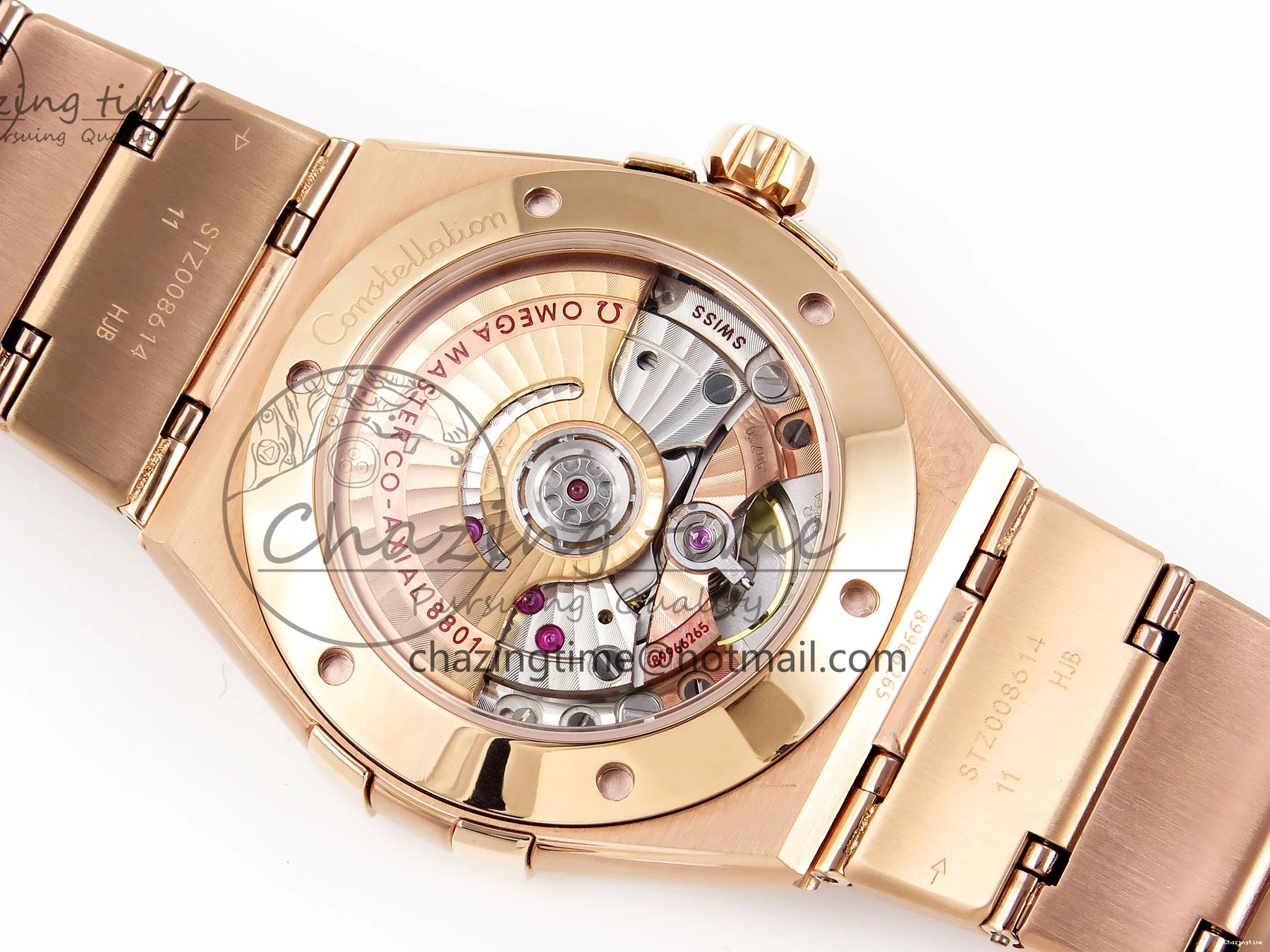 0202 DailyWear Constellation 39mm RG ASWF 1:1 Best Edition White Dial on RG Bracelet A 7781